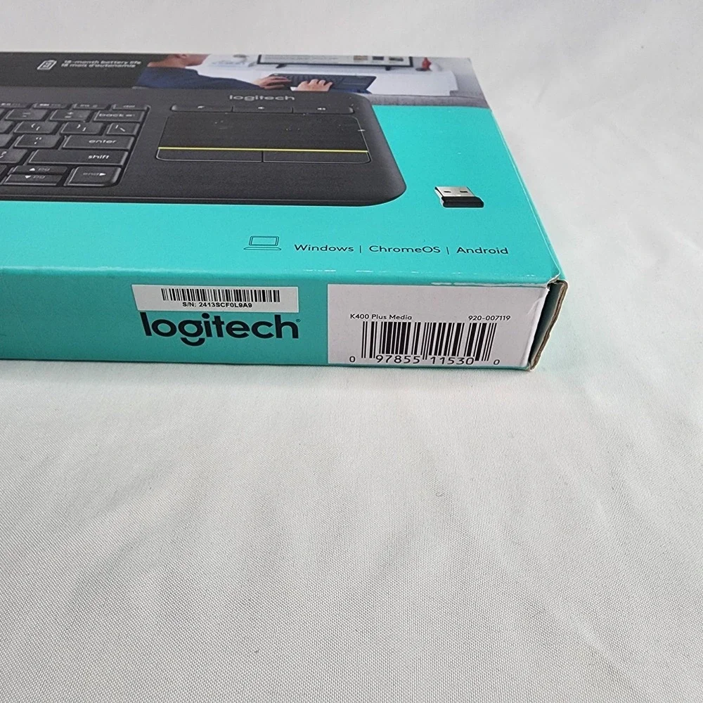 Logitech K400 Plus Wireless Touchpad Keyboard Media K400 Plus